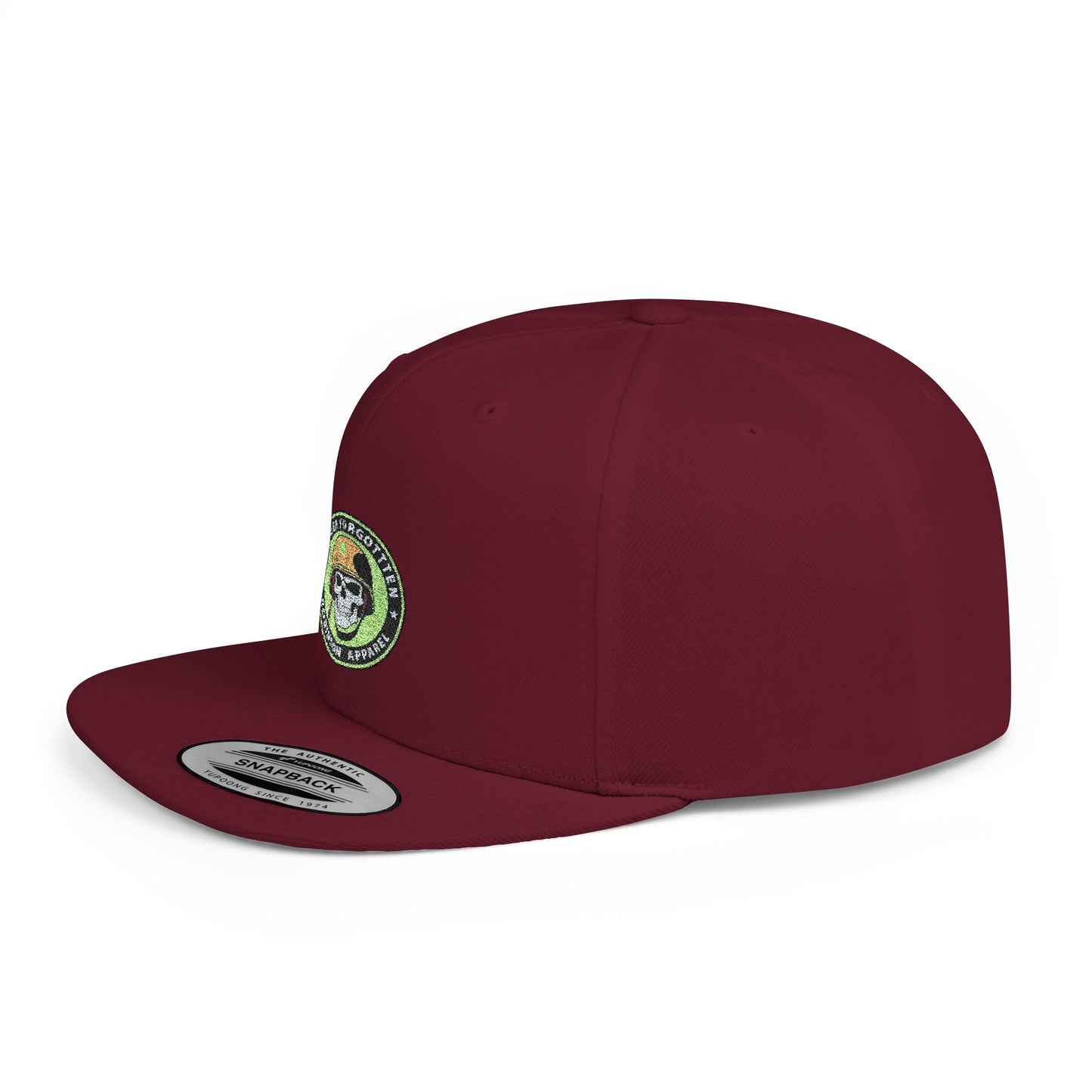 NFR Skull Flame Flat Bill Snapback Hat