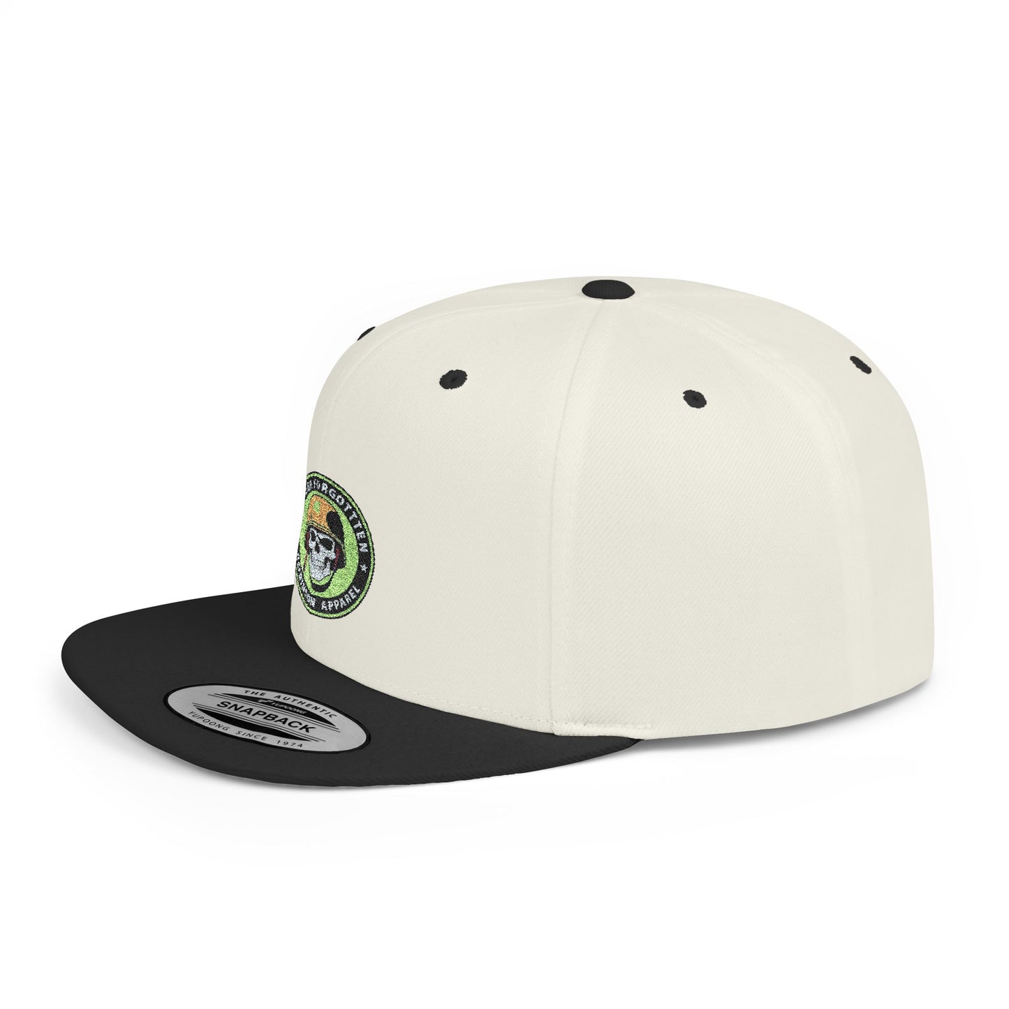 NFR Skull Flame Flat Bill Snapback Hat