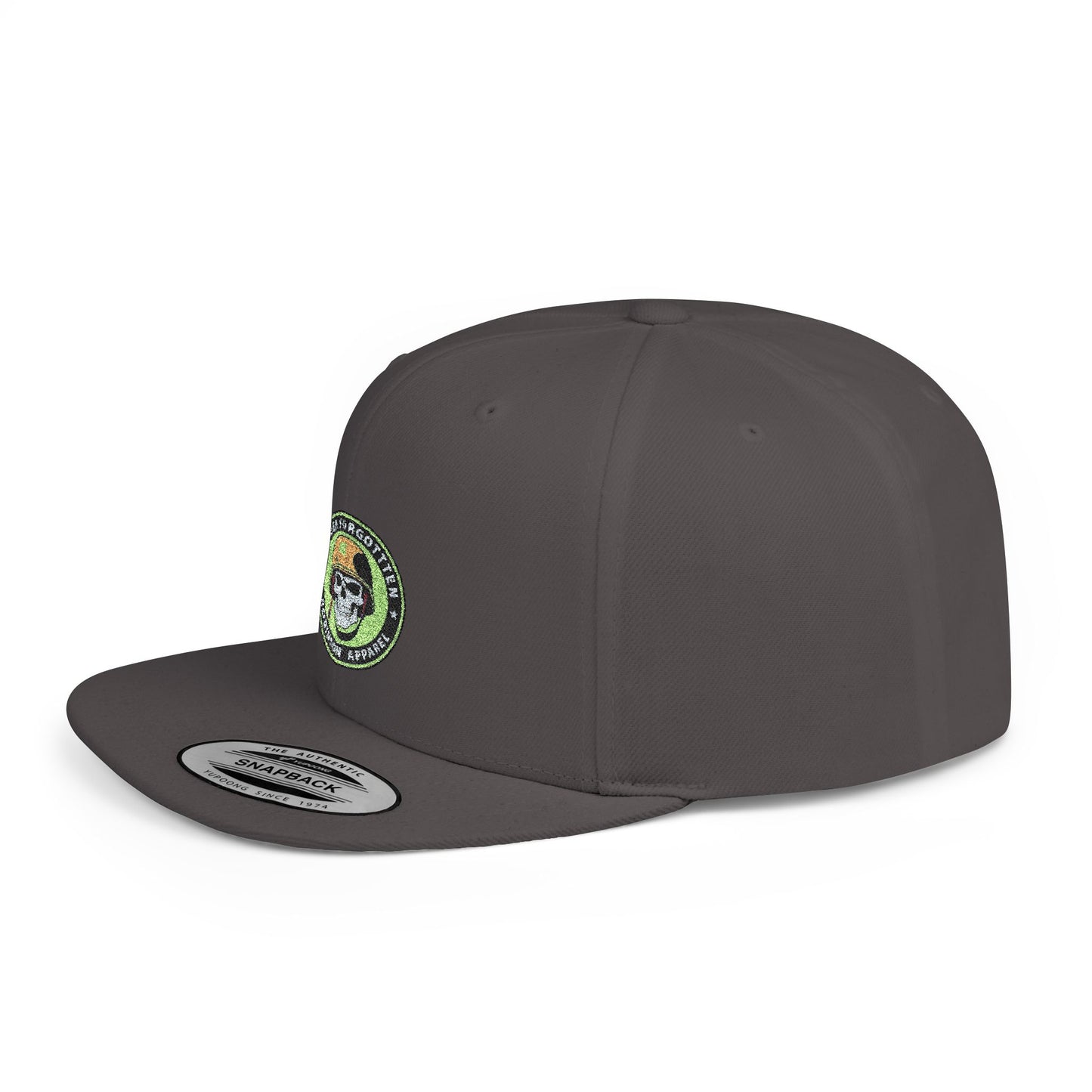 NFR Skull Flame Flat Bill Snapback Hat
