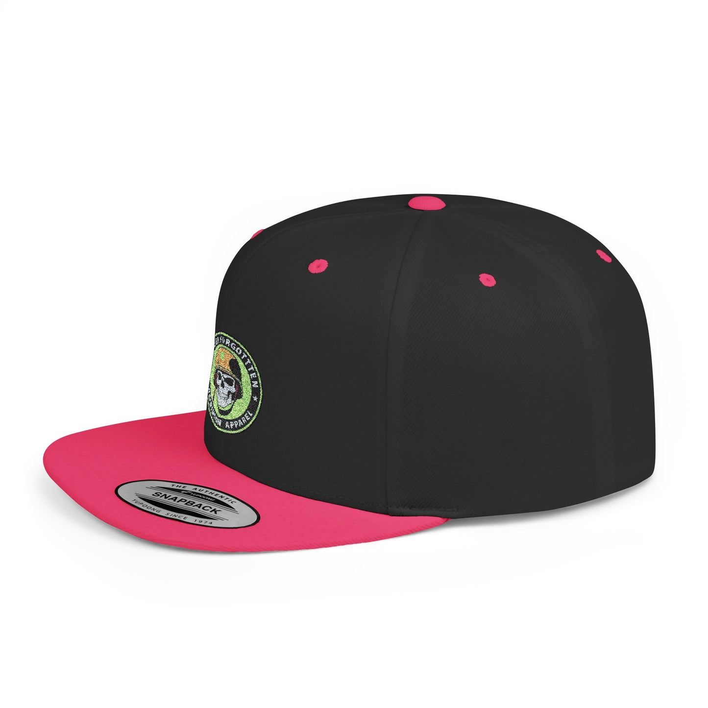 NFR Skull Flame Flat Bill Snapback Hat