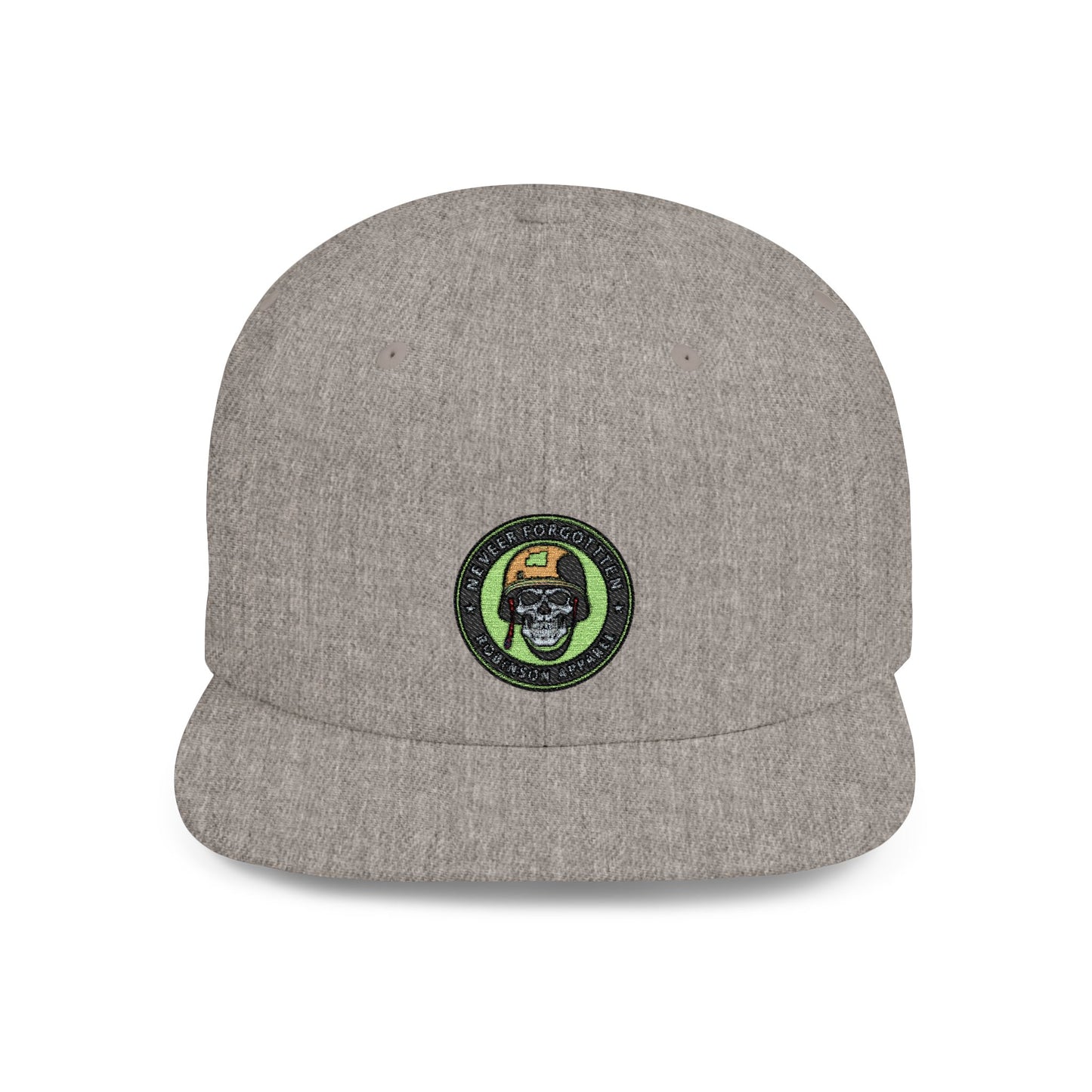 NFR Skull Flame Flat Bill Snapback Hat