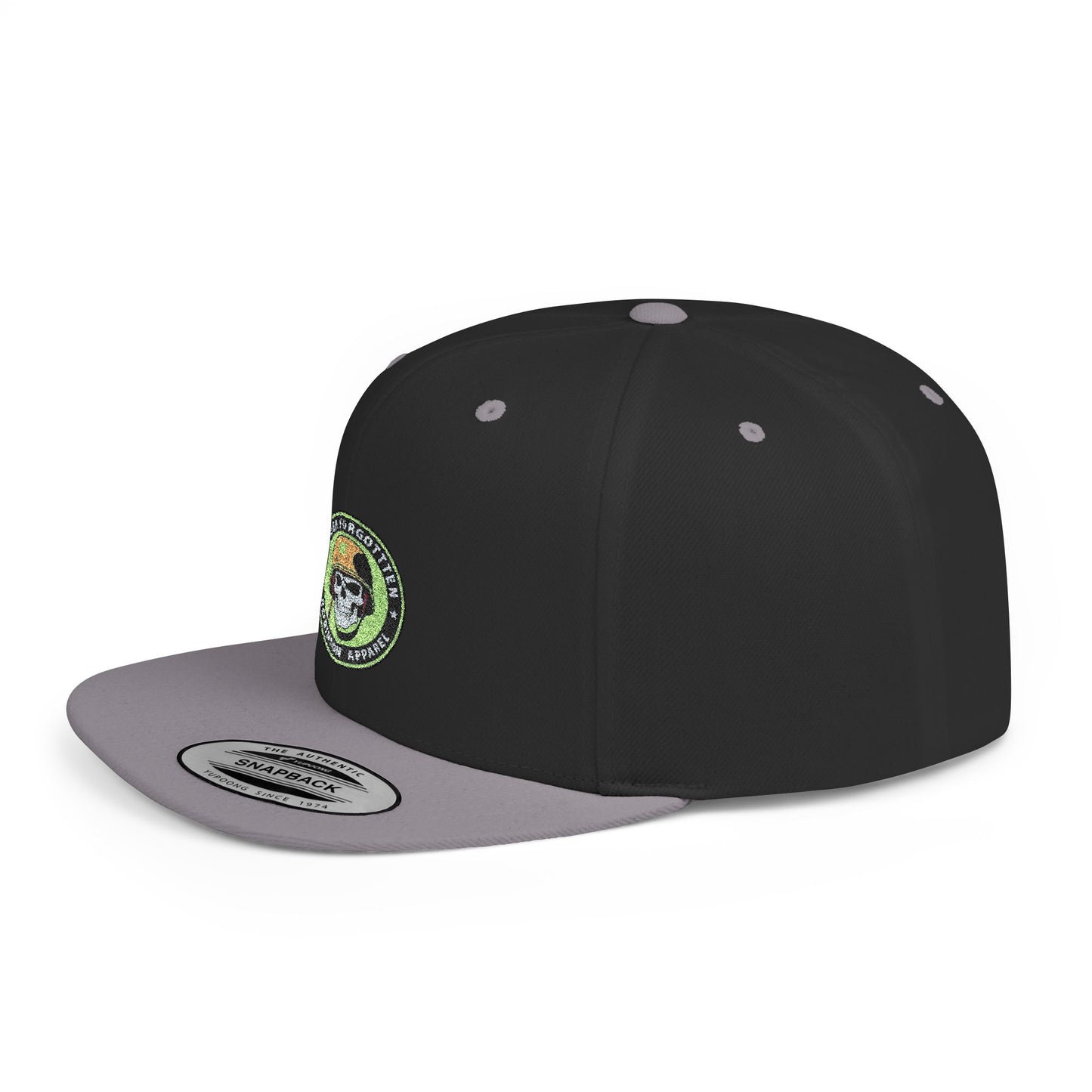 NFR Skull Flame Flat Bill Snapback Hat