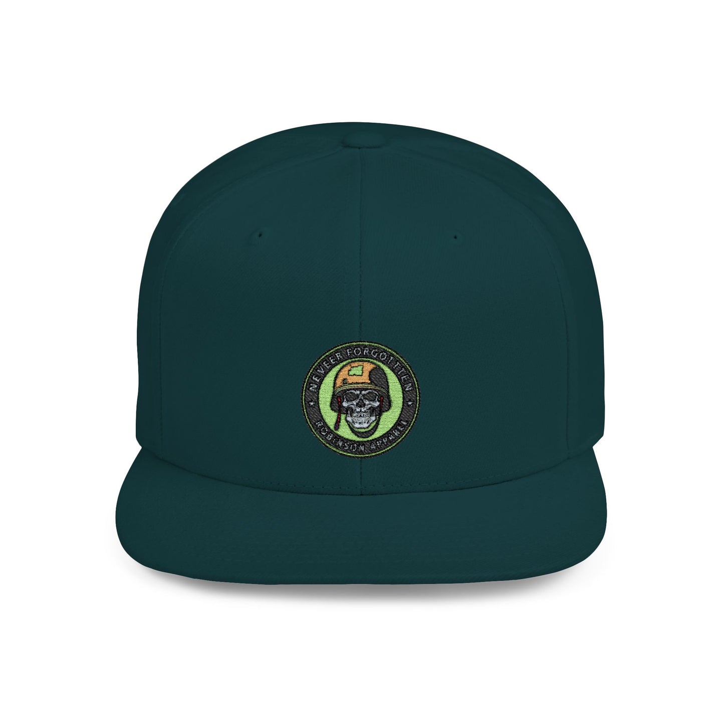 NFR Skull Flame Flat Bill Snapback Hat