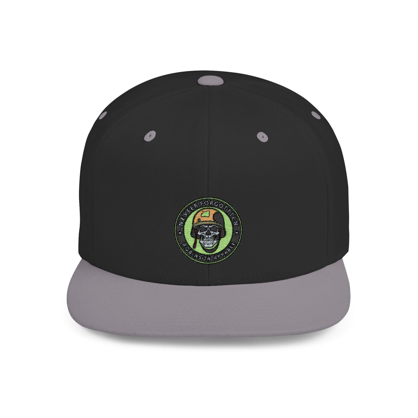 NFR Skull Flame Flat Bill Snapback Hat