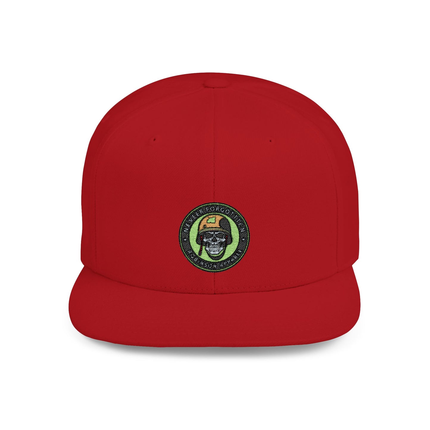 NFR Skull Flame Flat Bill Snapback Hat