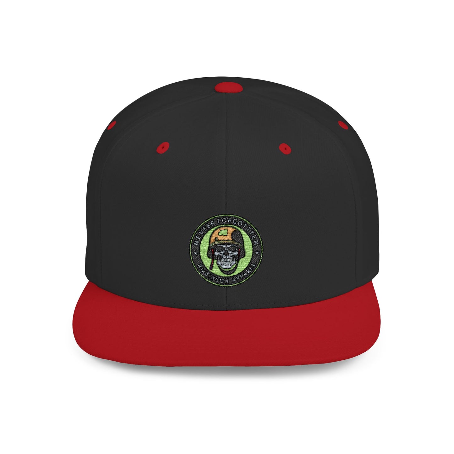 NFR Skull Flame Flat Bill Snapback Hat