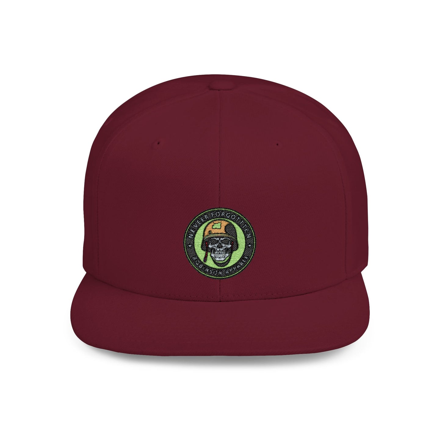NFR Skull Flame Flat Bill Snapback Hat