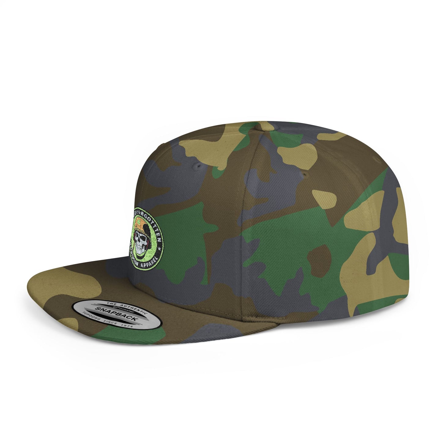 NFR Skull Flame Flat Bill Snapback Hat