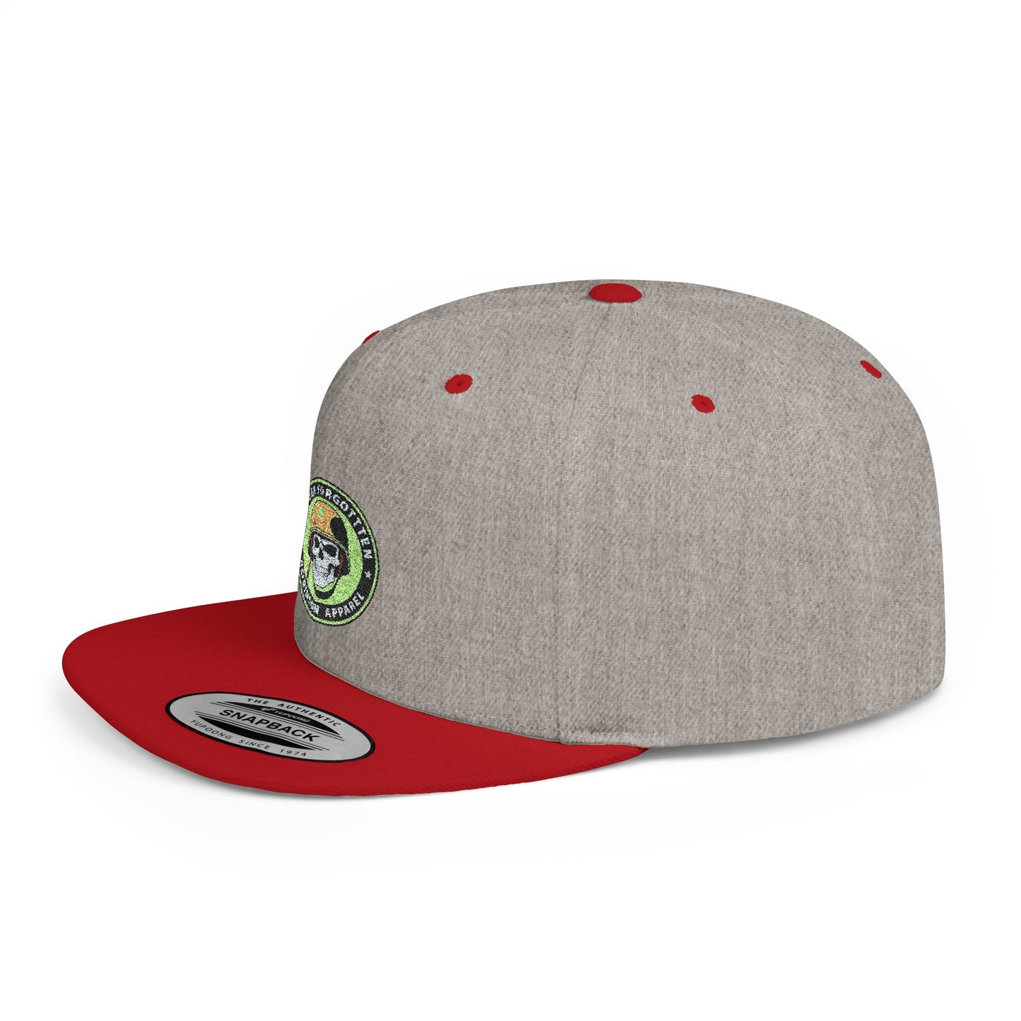 NFR Skull Flame Flat Bill Snapback Hat