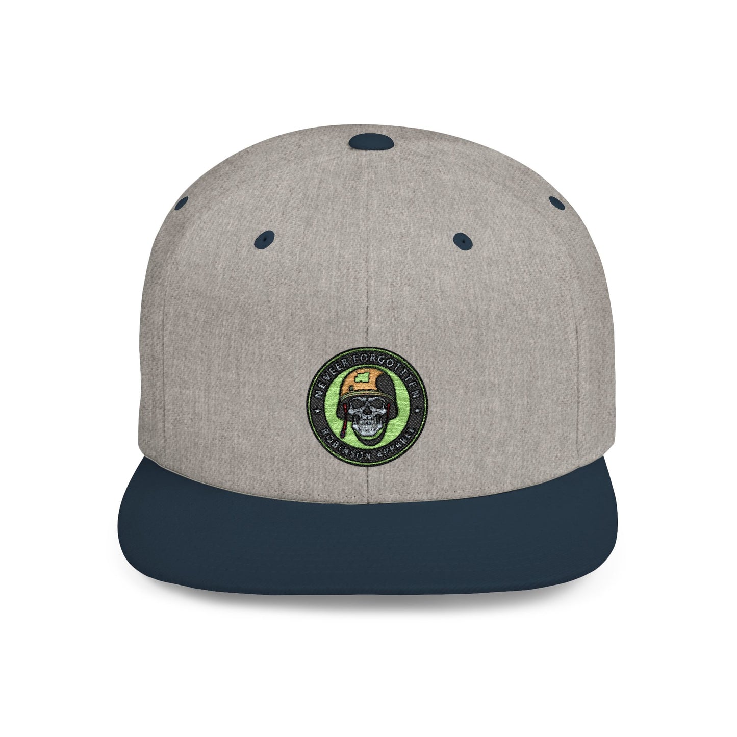 NFR Skull Flame Flat Bill Snapback Hat