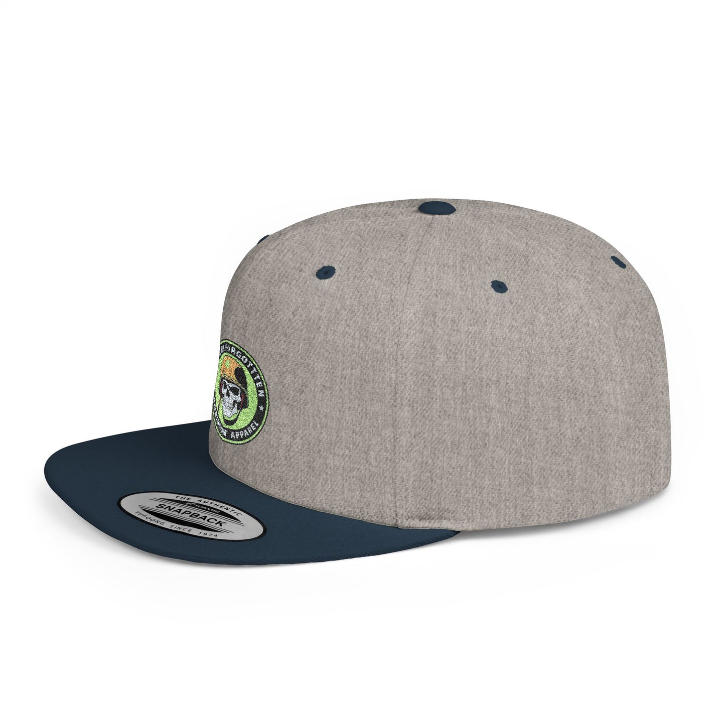 NFR Skull Flame Flat Bill Snapback Hat