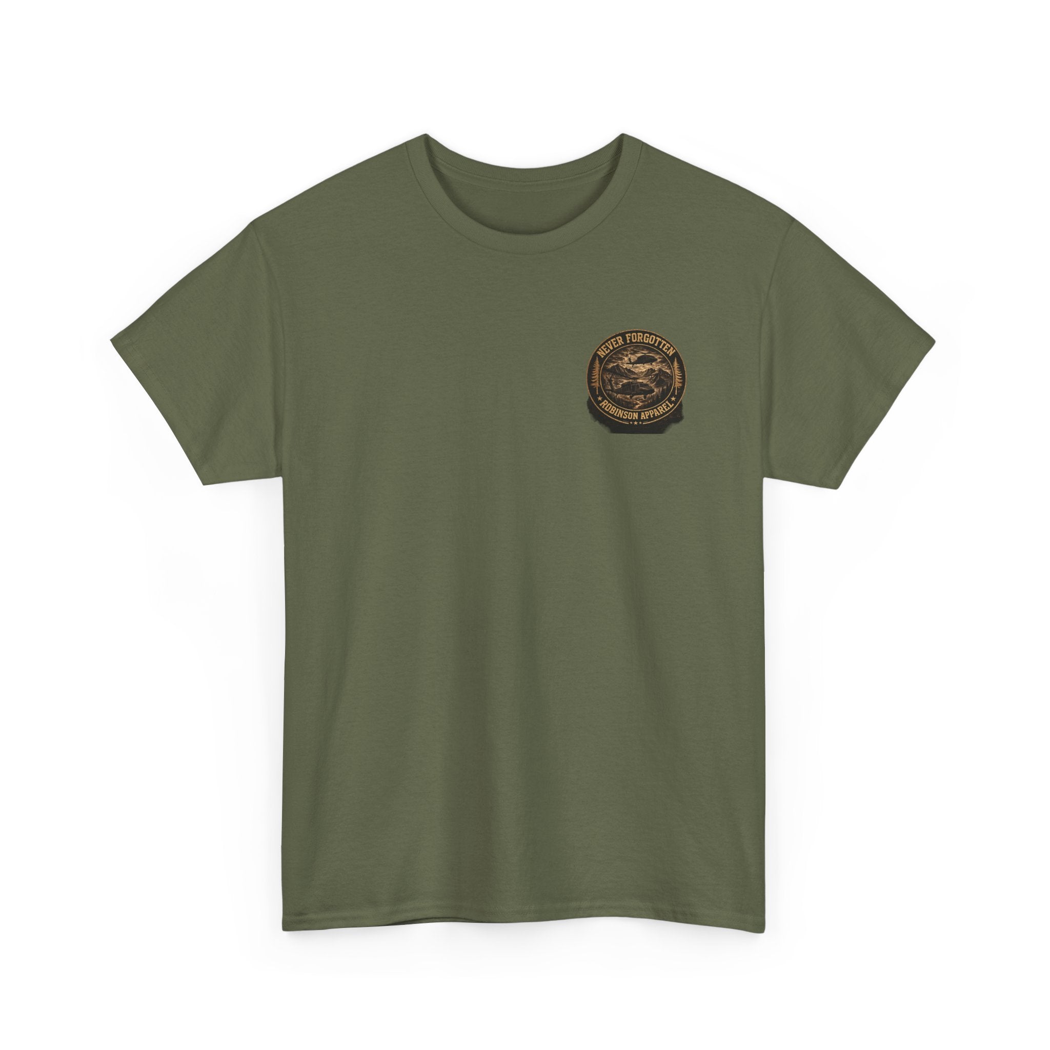 Never Forgotten Vintage Tee — Robinson Apparel Memorial Graphic Shirt