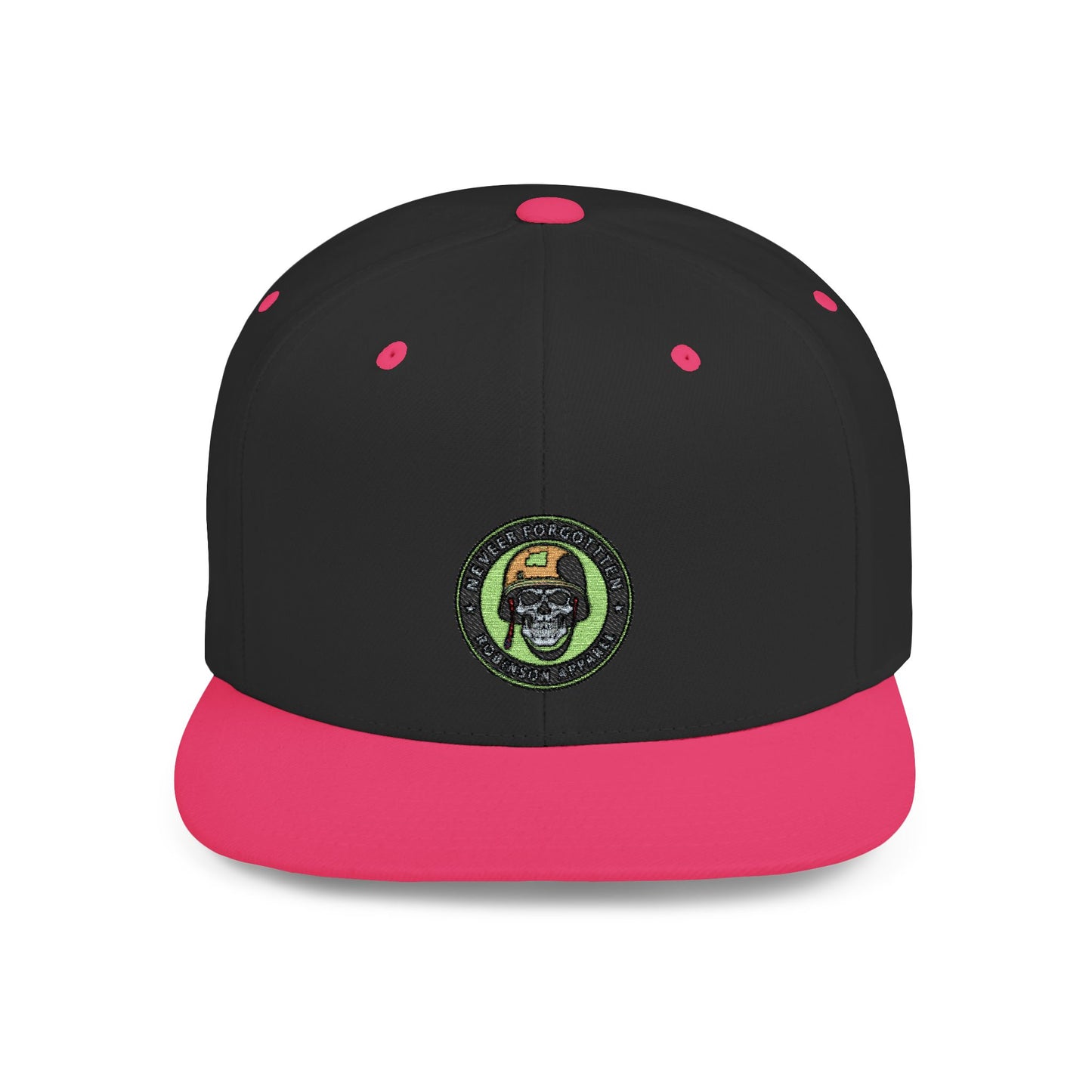 NFR Skull Flame Flat Bill Snapback Hat