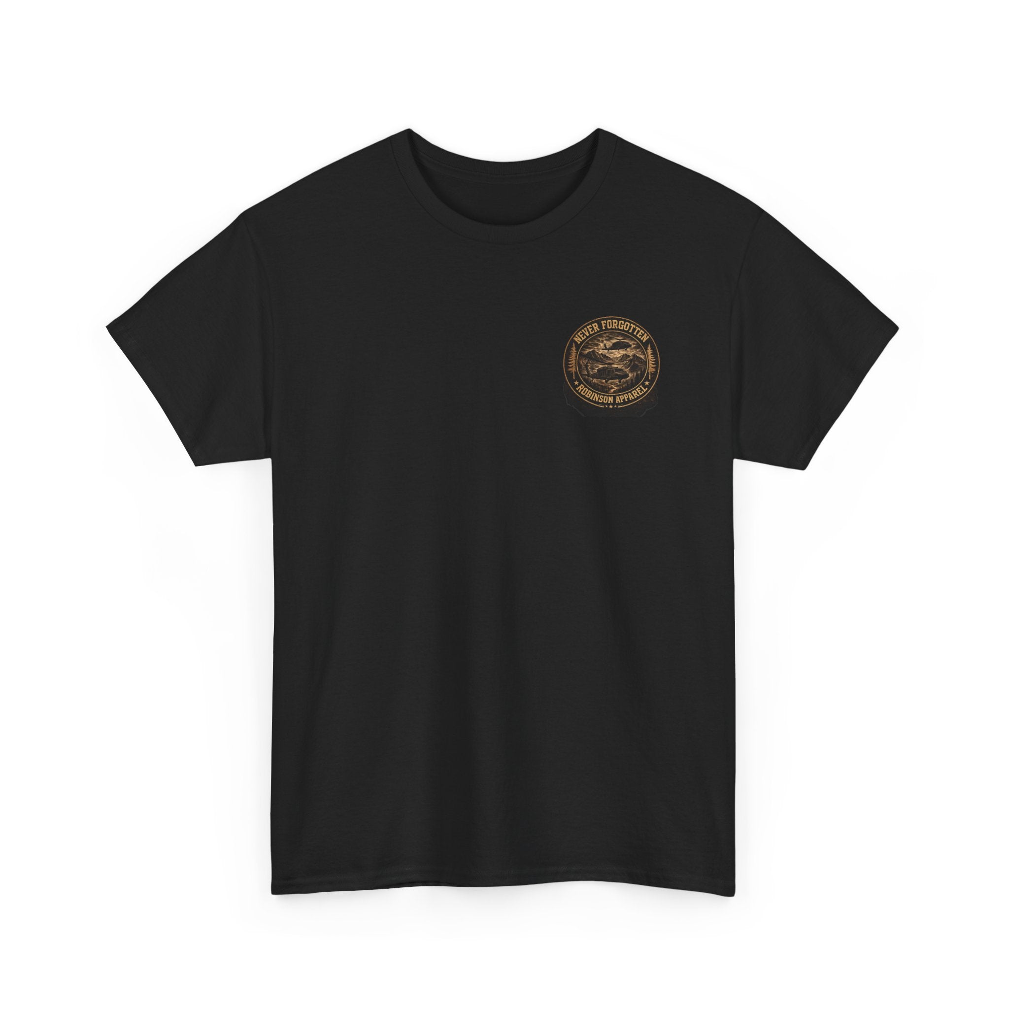 Never Forgotten Vintage Tee — Robinson Apparel Memorial Graphic Shirt