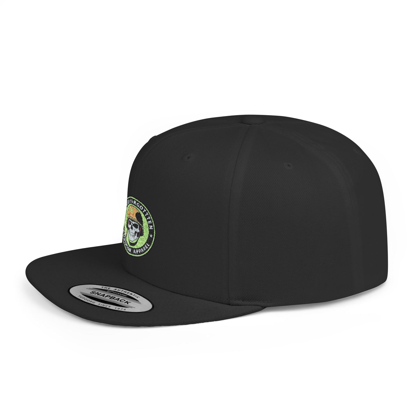 NFR Skull Flame Flat Bill Snapback Hat