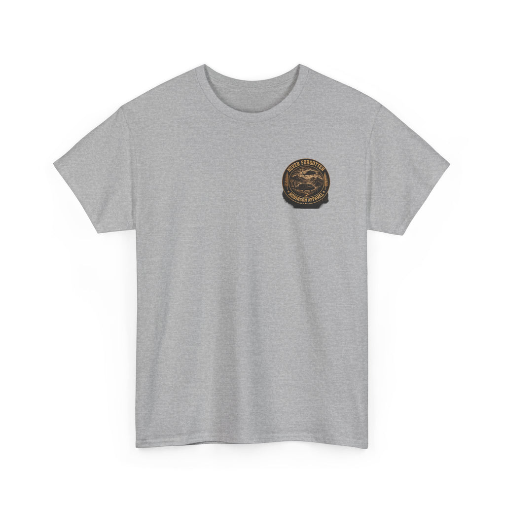 Never Forgotten Vintage Tee — Robinson Apparel Memorial Graphic Shirt