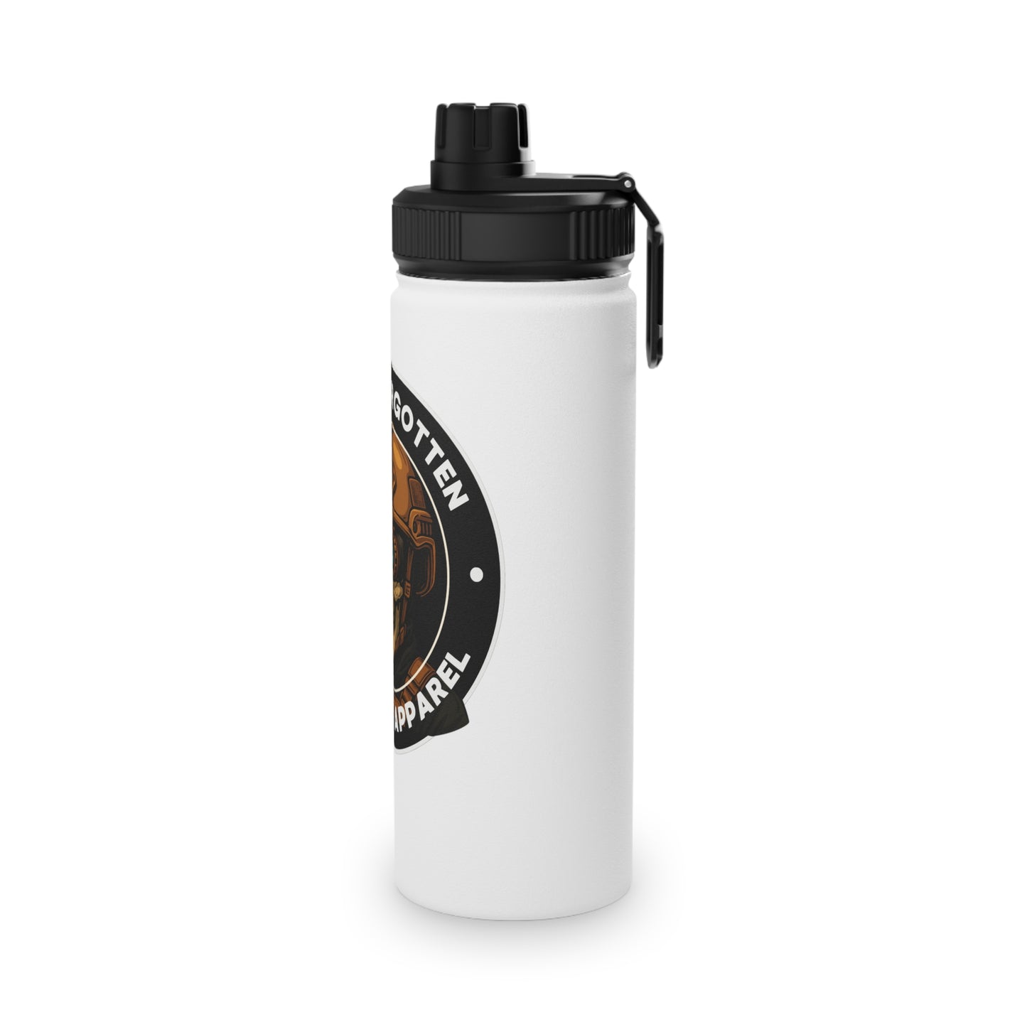 Stainless Steel Water Bottle - Never Forgotten Skull Design, Durable, Sporty, Fitness, Eco-friendly
