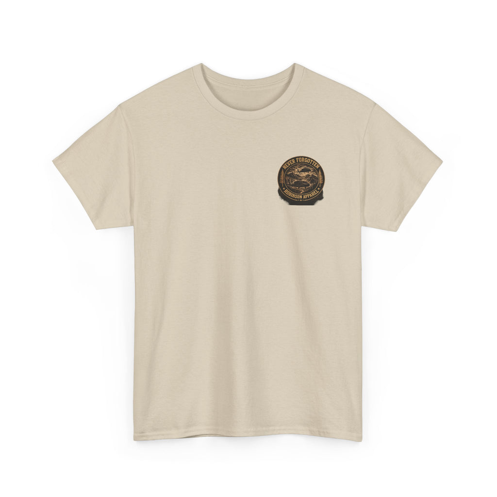 Never Forgotten Vintage Tee — Robinson Apparel Memorial Graphic Shirt