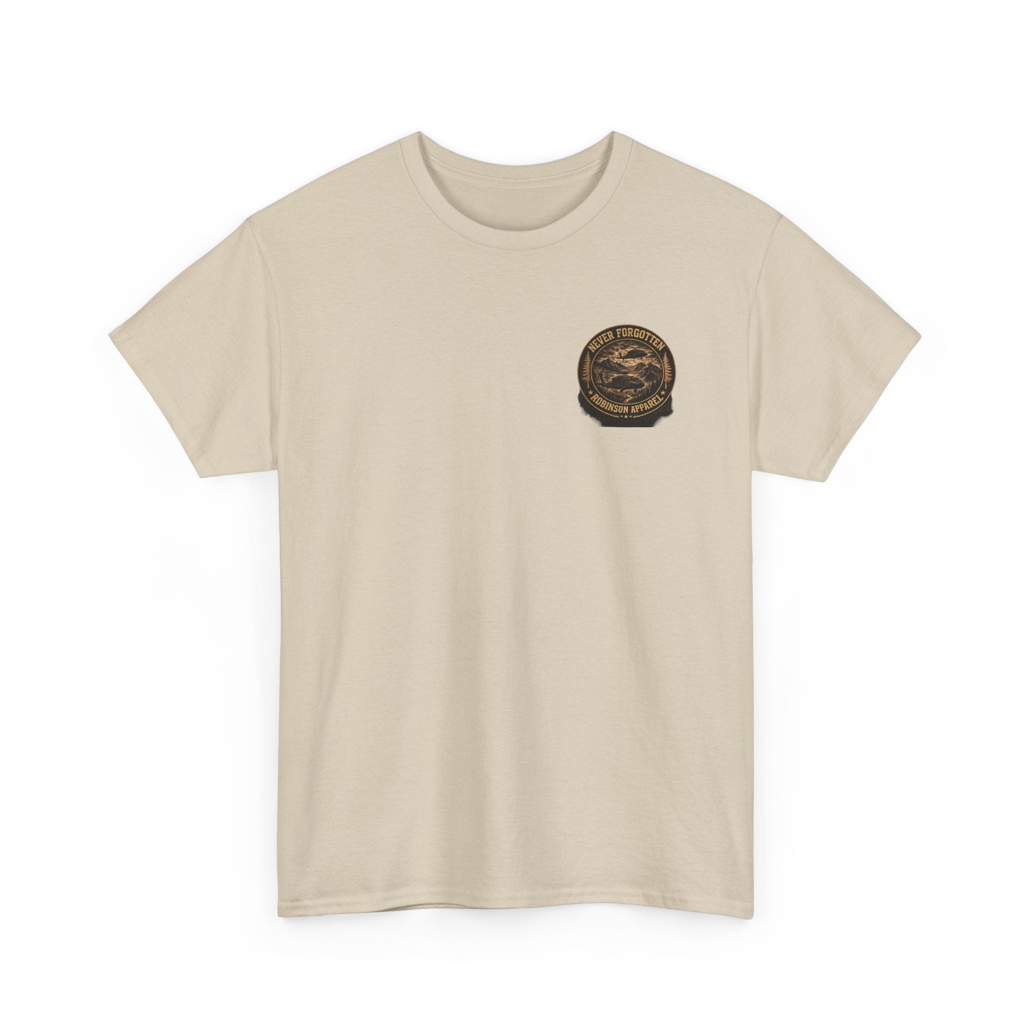 Never Forgotten Vintage Tee — Robinson Apparel Memorial Graphic Shirt