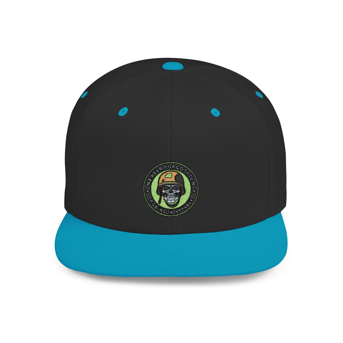 NFR Skull Flame Flat Bill Snapback Hat