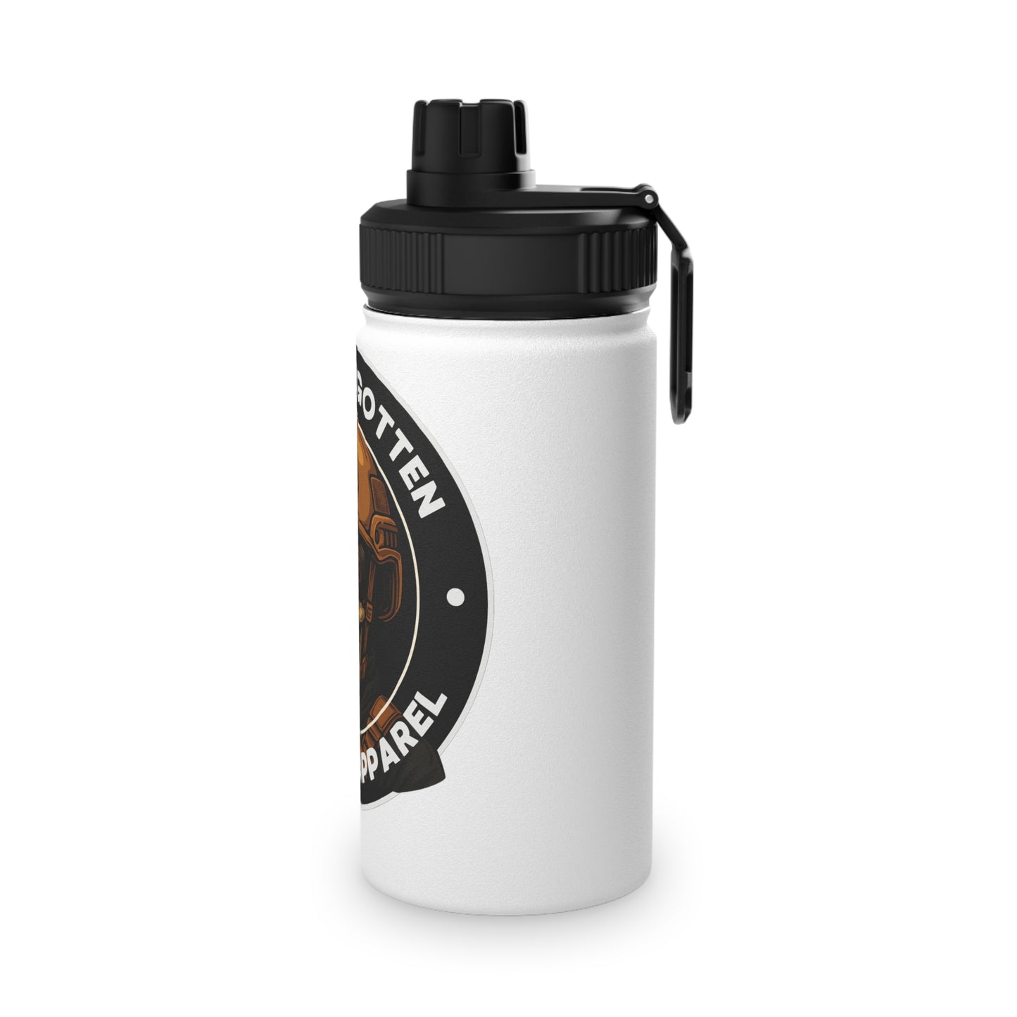 Stainless Steel Water Bottle - Never Forgotten Skull Design, Durable, Sporty, Fitness, Eco-friendly