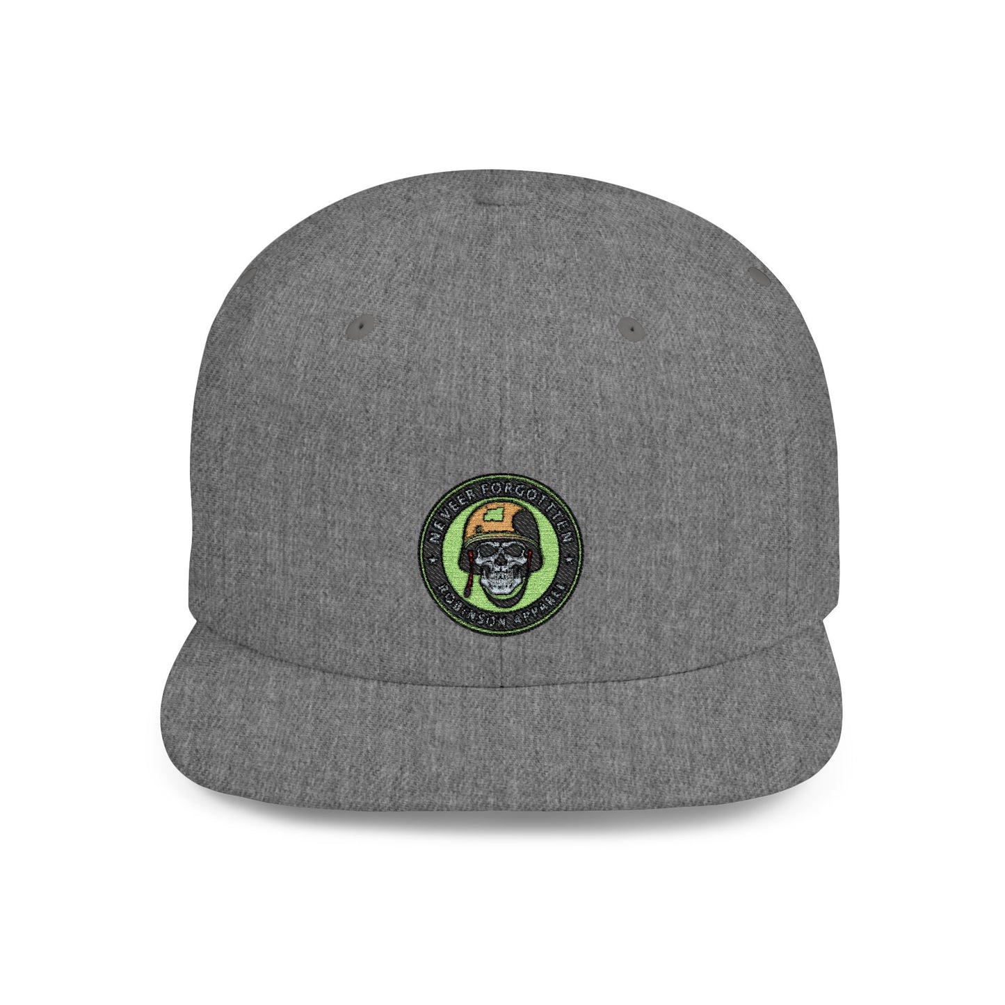 NFR Skull Flame Flat Bill Snapback Hat