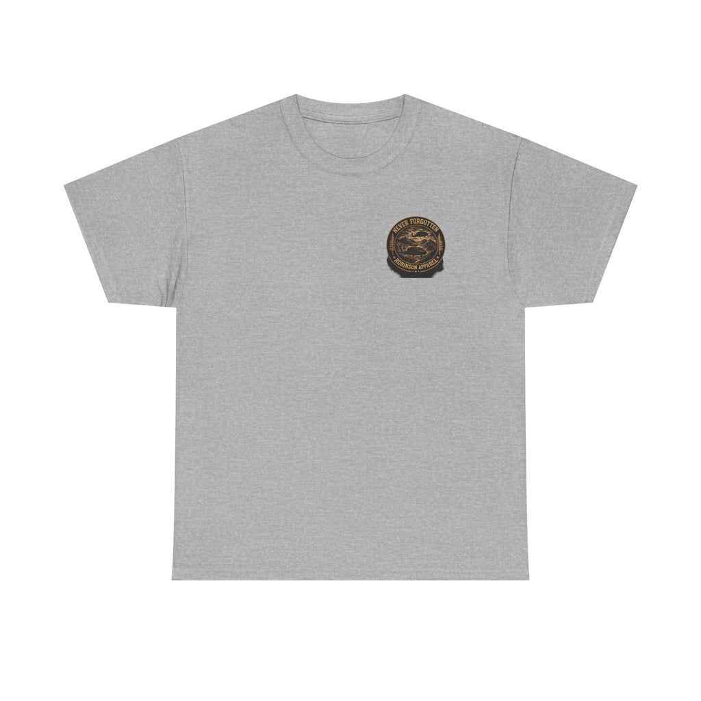 Never Forgotten Vintage Tee — Robinson Apparel Memorial Graphic Shirt