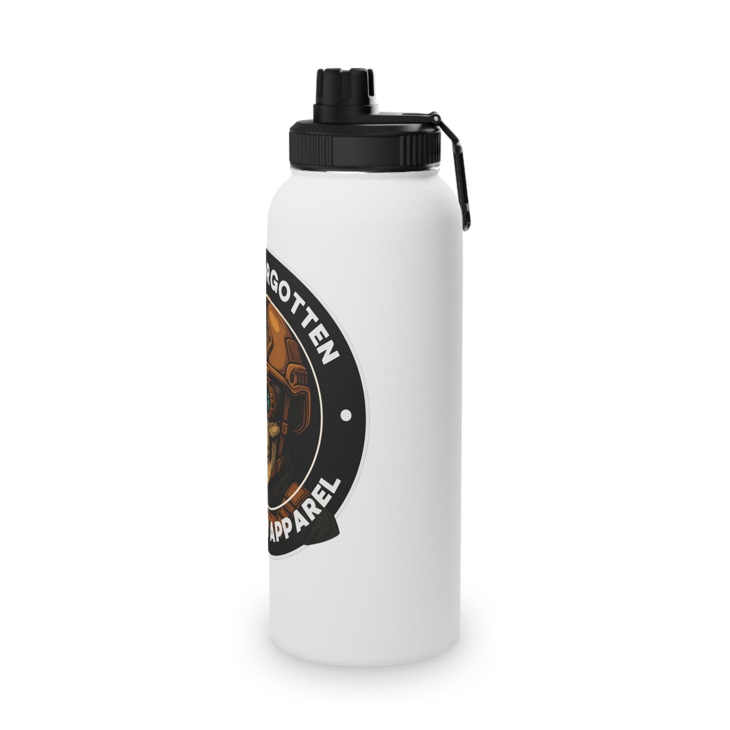 Stainless Steel Water Bottle - Never Forgotten Skull Design, Durable, Sporty, Fitness, Eco-friendly