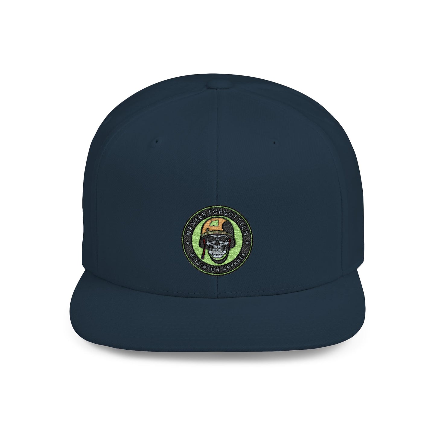 NFR Skull Flame Flat Bill Snapback Hat