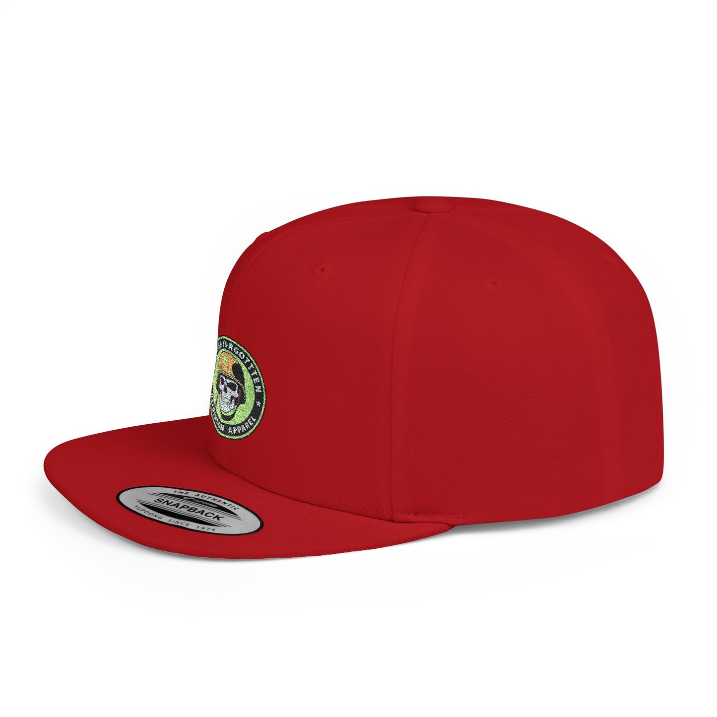 NFR Skull Flame Flat Bill Snapback Hat