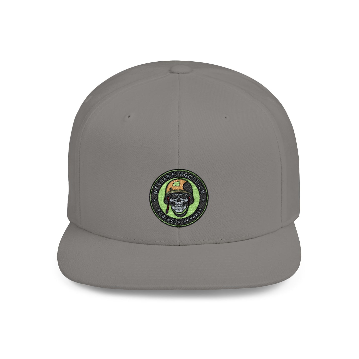 NFR Skull Flame Flat Bill Snapback Hat