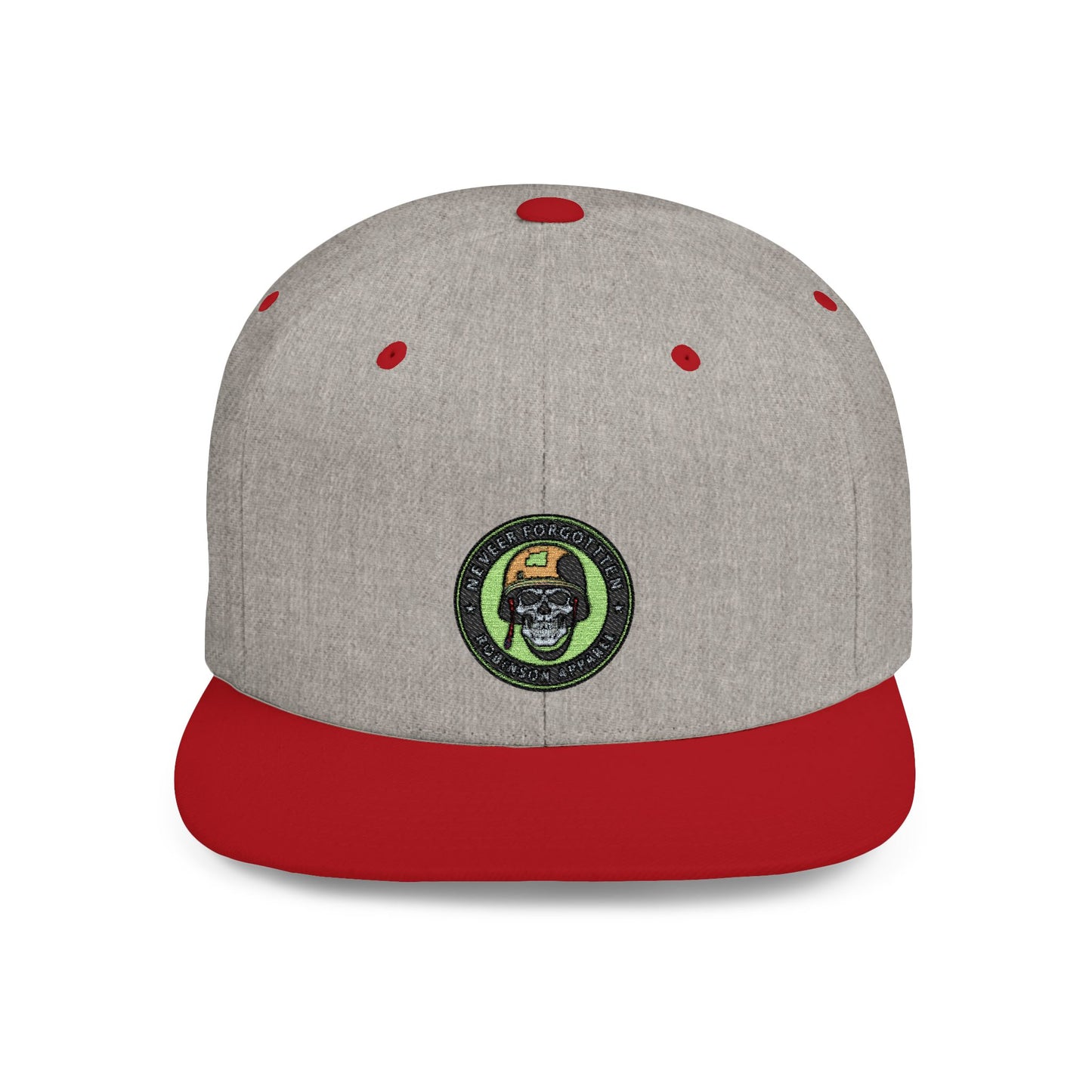 NFR Skull Flame Flat Bill Snapback Hat