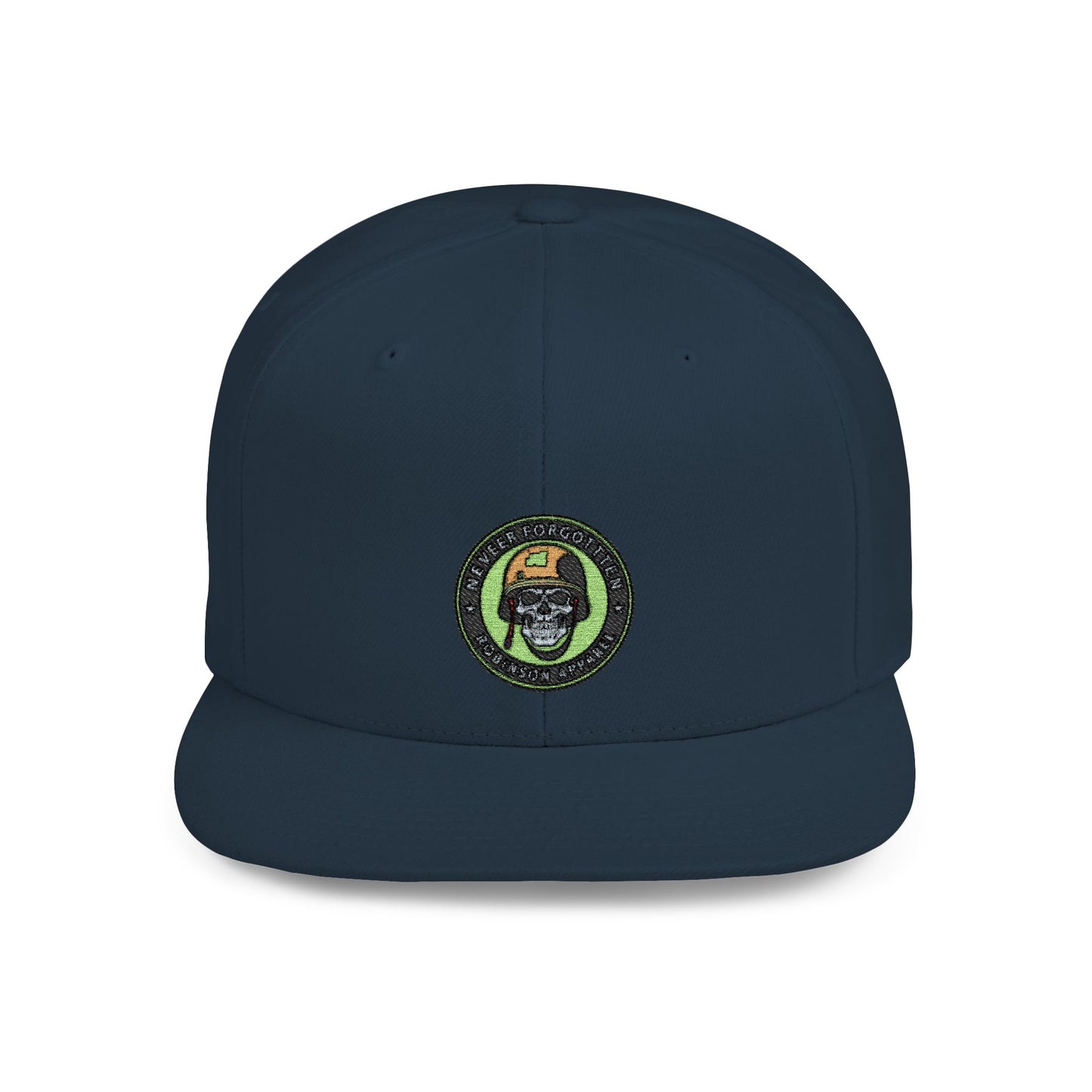NFR Skull Flame Flat Bill Snapback Hat