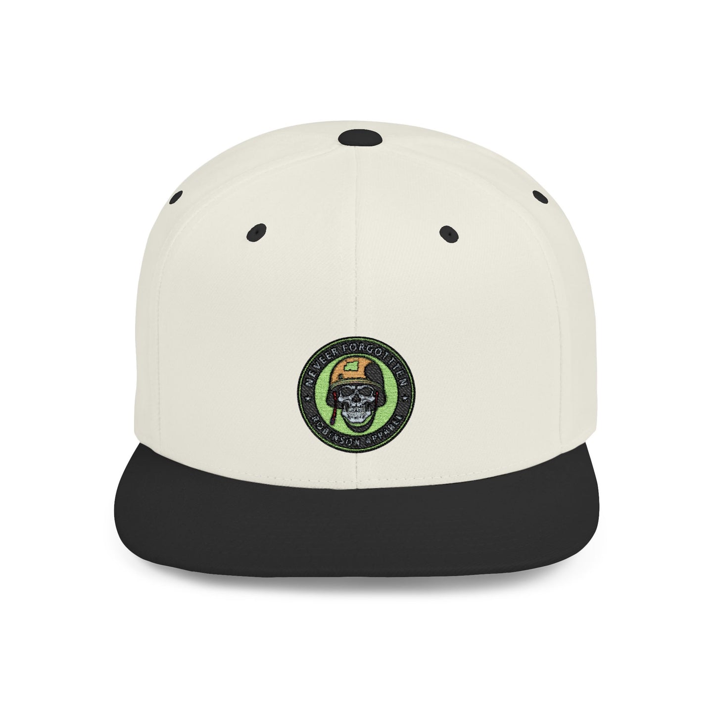 NFR Skull Flame Flat Bill Snapback Hat