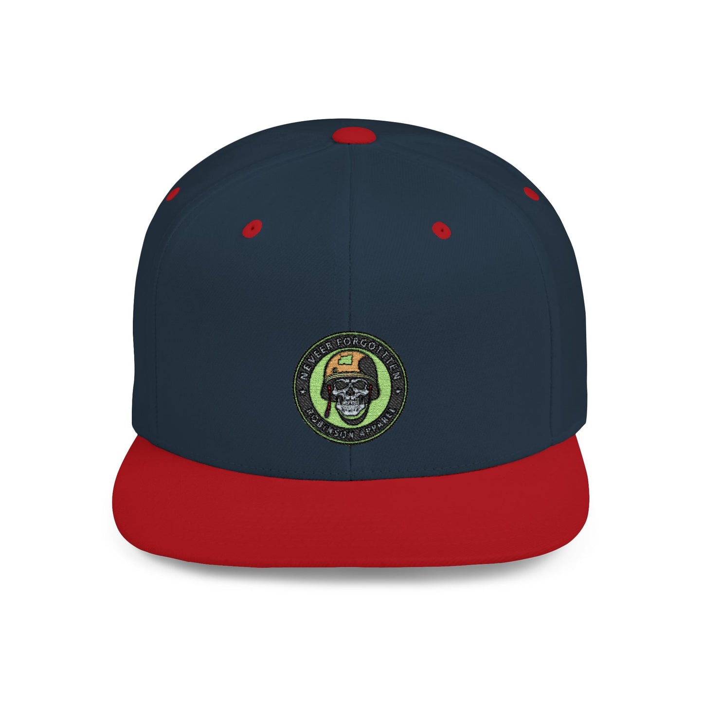 NFR Skull Flame Flat Bill Snapback Hat