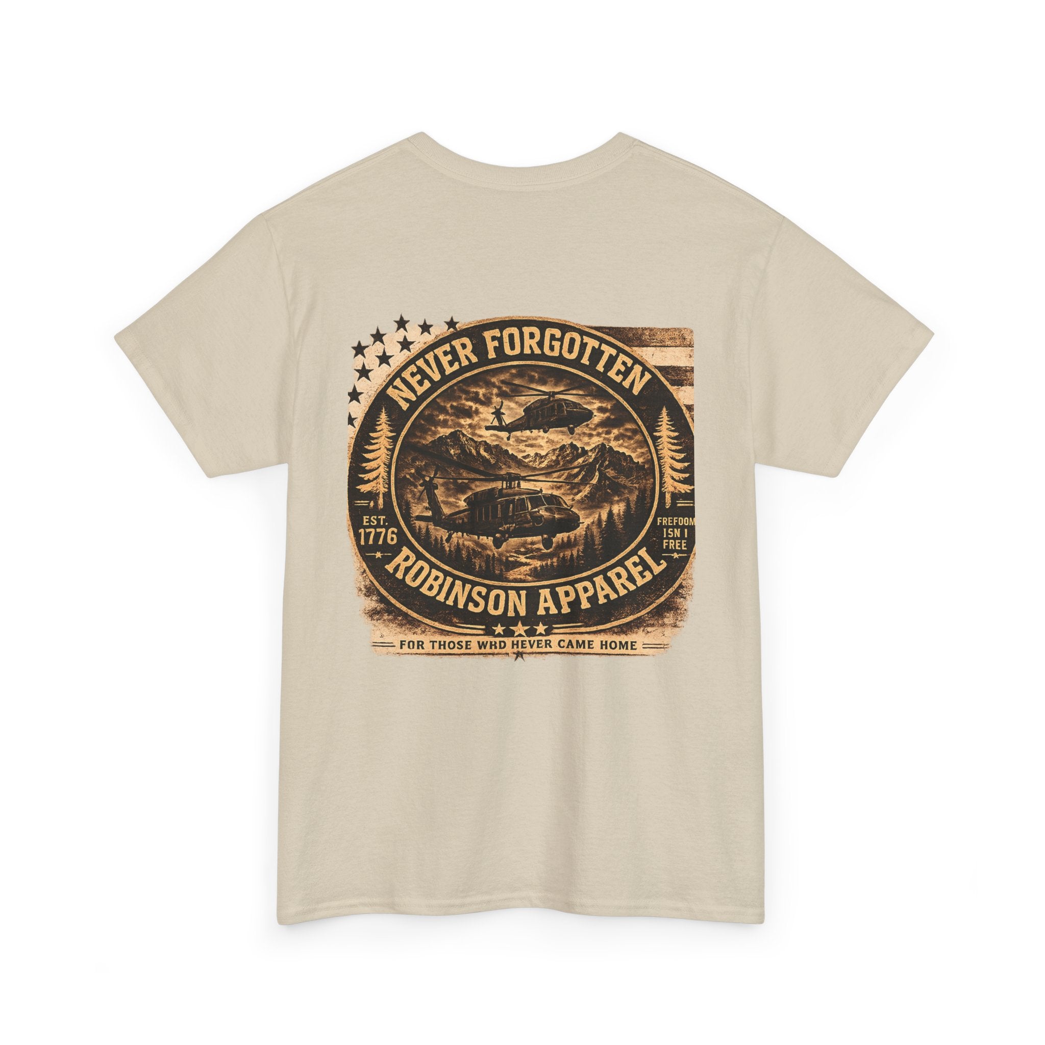 Never Forgotten Vintage Tee — Robinson Apparel Memorial Graphic Shirt