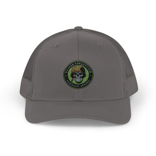 Skull Embroidered Snapback Trucker Hat