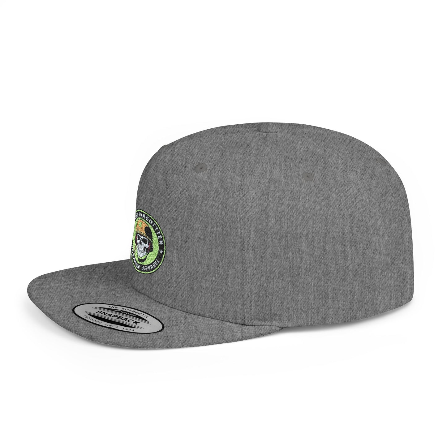 NFR Skull Flame Flat Bill Snapback Hat